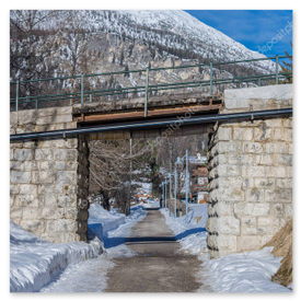 Ponte storico su ciclabile attrezzata